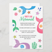 人魚かわいらしのバチェロレッテのように 招待状 (正面/裏面)