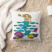 人魚かわいらし枕 クッション (ブランケット)