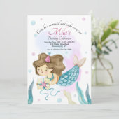 人魚がプレゼントを届ける誕生日パーティー 招待状 (スタンド正面)