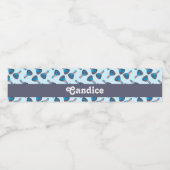 人魚が岩の柄に座っている ペットボトルラベル (シングルラベル)