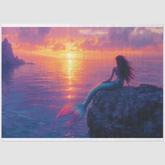 人魚が日没のアートを切り離すのを見る|過去記事 薄葉紙 (正面)