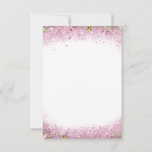 人魚が本を持って来る赤ちゃんシャワーインサート 招待状 (裏面)