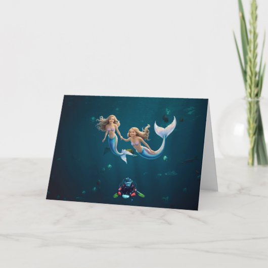 人魚が楽しんでいます。 カード (正面)