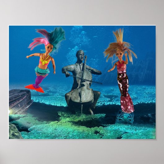 人魚が楽しんでいます。 ポスター (正面)