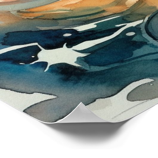 人魚が水面で歌っている ポスター (角)