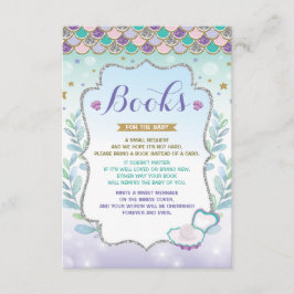 人魚が海の赤ん坊の女の子の下にブックカードを持ってくる エンクロージャーカード