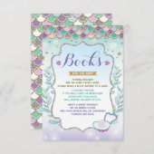 人魚が海の赤ん坊の女の子の下にブックカードを持ってくる エンクロージャーカード (正面/裏面)