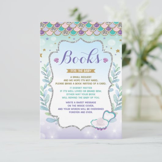 人魚が海の赤ん坊の女の子の下にブックカードを持ってくる エンクロージャーカード (スタンド正面)