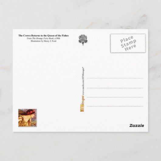 人魚が王冠を待っている ポストカード (裏面)