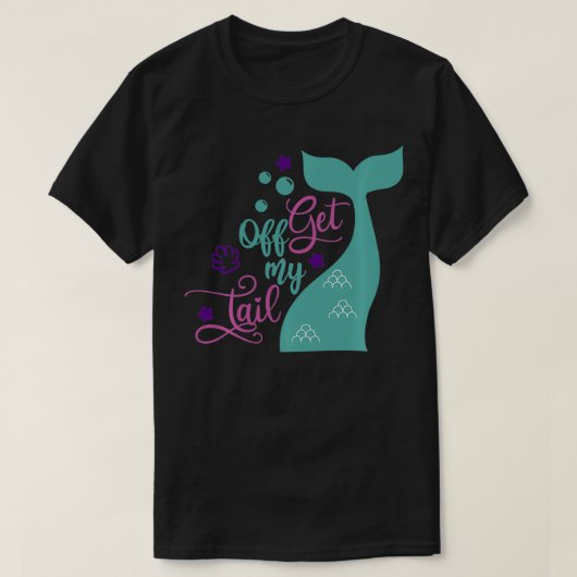 人魚が私の尻尾を取る Tシャツ (デザイン正面)
