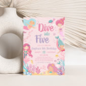 人魚が5人の誕生日パーティーに飛び込む 招待状