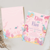 人魚が5人の誕生日パーティーに飛び込む 招待状