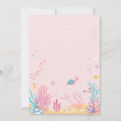 人魚が5人の誕生日パーティーに飛び込む 招待状 (裏面)