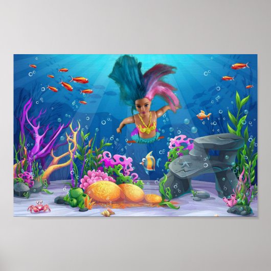 人魚たちが楽しんでいます。 ポスター (正面)
