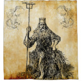 人魚とのネプチューン シャワーカーテン (正面)