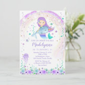 人魚とイッカクの誕生日招待状 招待状 (スタンド正面)