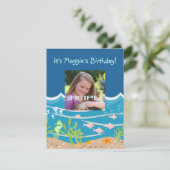 人魚とイルカの海の誕生日パーティー 招待状 (スタンド正面)