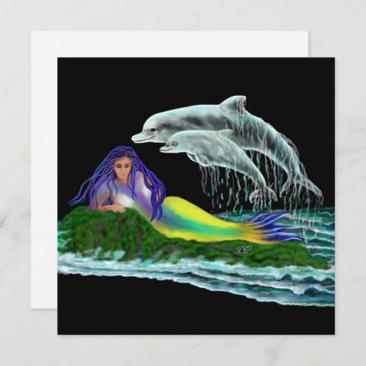 人魚とイルカ (正面/裏面)