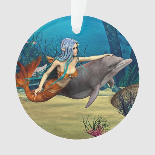 人魚とイルカ オーナメント (正面)