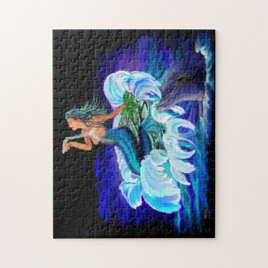 人魚とイルカ ジグソーパズル (縦)