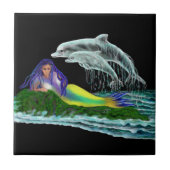 人魚とイルカ タイル (正面)