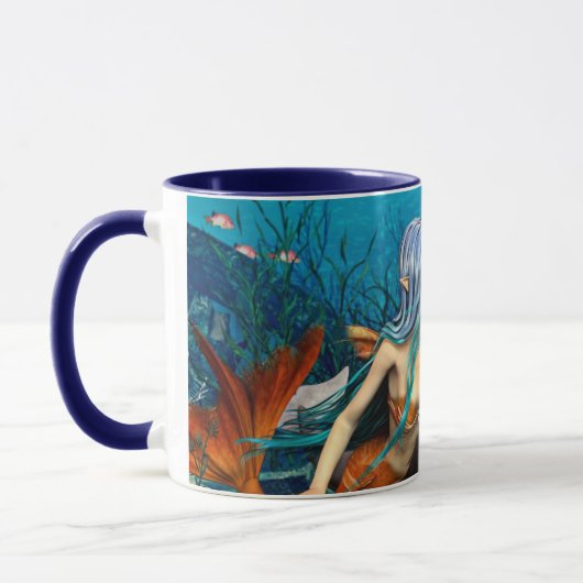 人魚とイルカ マグカップ (左)