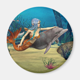 人魚とイルカ マグネット