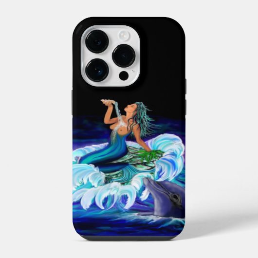 人魚とイルカ iPhoneケース (裏面)