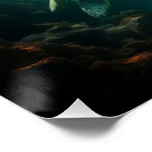 人魚とウミガメ光沢ポスター ポスター (コーナー)