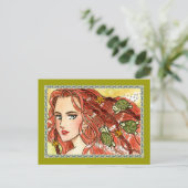 人魚とウミガメ ポストカード (スタンド正面)