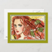 人魚とウミガメ ポストカード (正面/裏面)