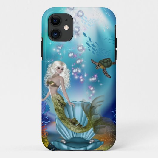 人魚とウミガメ Case-Mate iPhoneケース (裏面)
