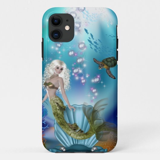 人魚とウミガメ Case-Mate iPhoneケース (裏面)