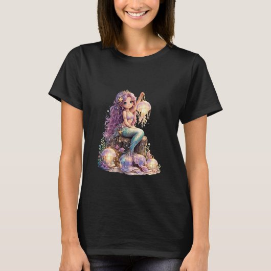 人魚とクラゲのランタン Tシャツ (正面)