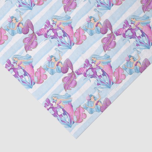 人魚とサンゴ模様のパーティー組織 薄葉紙 (詳細)