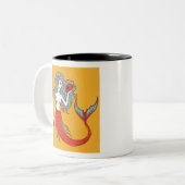 人魚とスカル ツートーンマグカップ (正面左)