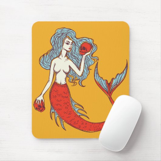 人魚とスカル マウスパッド (マウス)