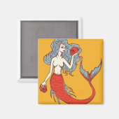 人魚とスカル マグネット (正面/裏面)