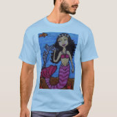 人魚とタツノオトシゴのTシャツ Tシャツ (正面)