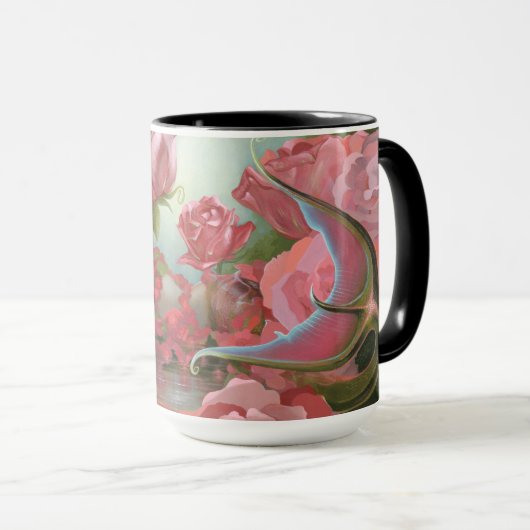 「人魚とバラ」 マグカップ (正面右)