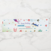 人魚とパイレーツ誕生日水瓶ラベル ペットボトルラベル (シングルラベル)