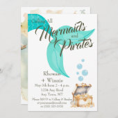 人魚とパイレーツ誕生日 招待状 (正面/裏面)