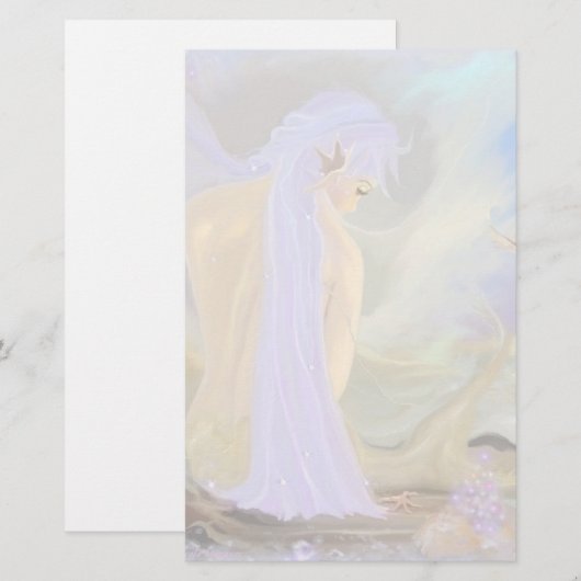 人魚とヒトデ！ 便箋 (正面/裏面)