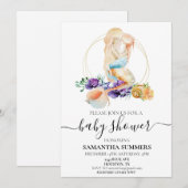 人魚とベビーシャワー 招待状 (正面/裏面)