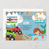 人魚とモンスターカーの兄弟姉妹 招待状 (正面/裏面)