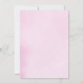 人魚とユニコーンのピンクゴールドターコイズの誕生日 招待状 (裏面)