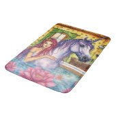 人魚とユニコーン入浴ファンタジー バスマット (アングル)