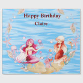 人魚とラッピング紙 ラッピングペーパー (フラット)