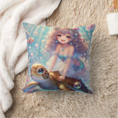 人魚と亀の角枕 クッション (ブランケット)