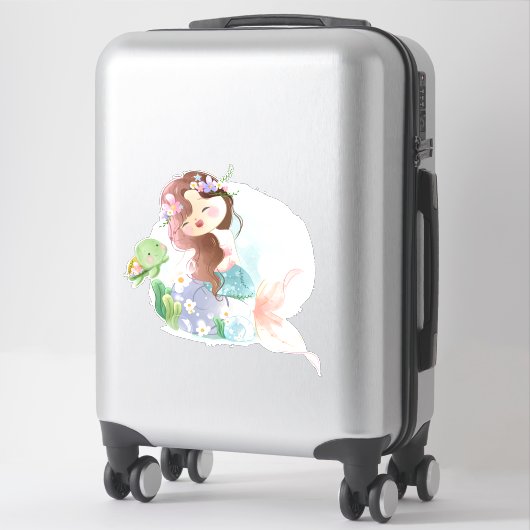 人魚と亀 シール (スーツケース)